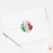Italië Gekopieerde vlag Ronde Sticker (Envelop)