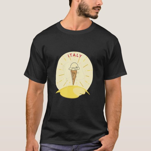 Italië Gelato Ice crème T-shirt (Voorkant)