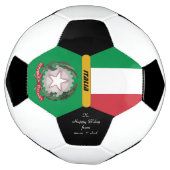 Italië Gepersonaliseerd, Vlag, Foto Voetbal (Gedraaid)