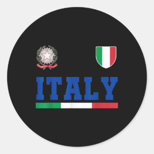 Italië Gift Flag Italië Vintage Italia Italiano It Ronde Sticker
