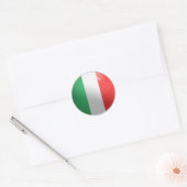 Italië Glossy Circle Flag Ronde Sticker (Envelop)