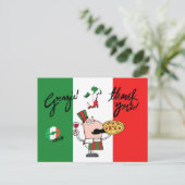 Italië Grazie Pizza Chef Wijnkus XOXO Briefkaart (Staand voorkant)