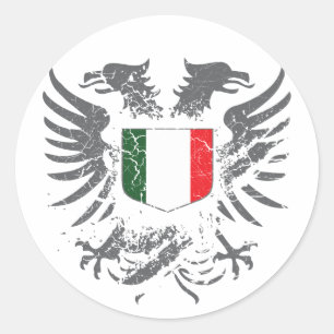 Italië Grunged Ronde Sticker