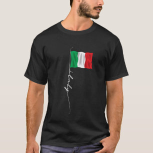 Italië Handtekening vlaggenpaal - legant patriotti T-shirt