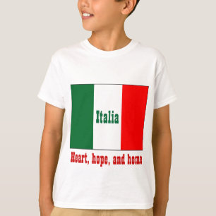 Italië, hart, hoop en thuis t-shirt