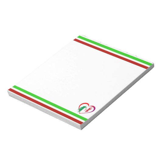Italië hart notitieblok (Linkerzijde)