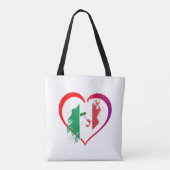 Italië hart tote bag (Achterkant)