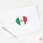Italië Hartstikker, Italiaanse patriottische vlag Hart Sticker (Envelop)