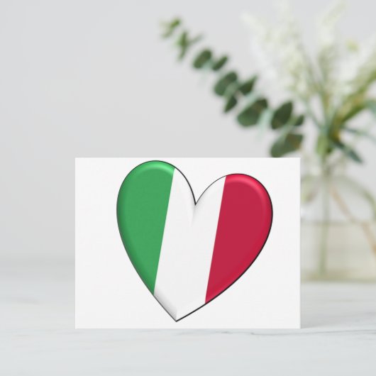 Italië - hartvlag briefkaart (Staand voorkant)