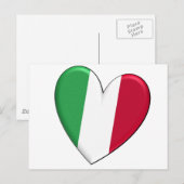 Italië - hartvlag briefkaart (Voorkant / Achterkant)