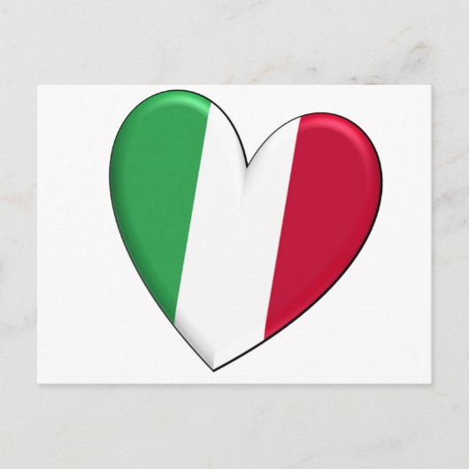 Italië - hartvlag briefkaart (Voorkant)