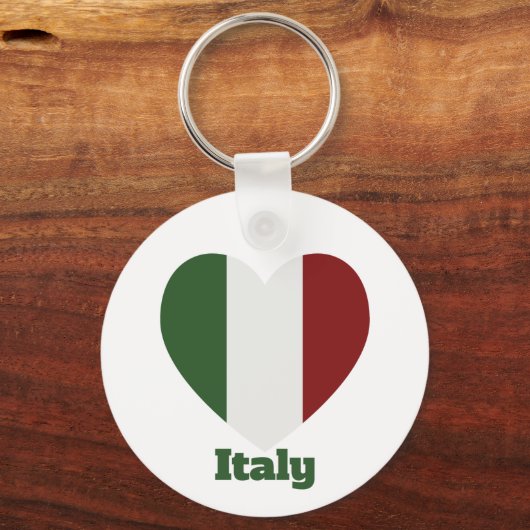 Italië - hartvlag sleutelhanger (Achterkant)