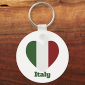 Italië - hartvlag sleutelhanger (Voorkant)