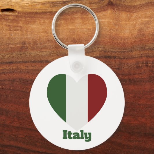 Italië - hartvlag sleutelhanger (Voorkant)