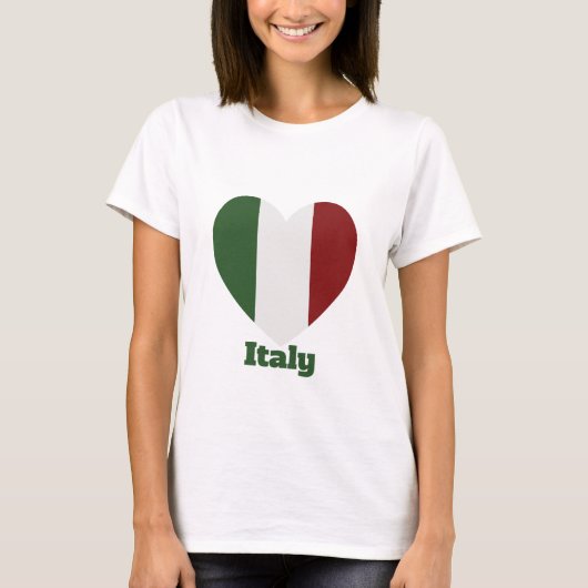 Italië - hartvlag t-shirt (Voorkant)