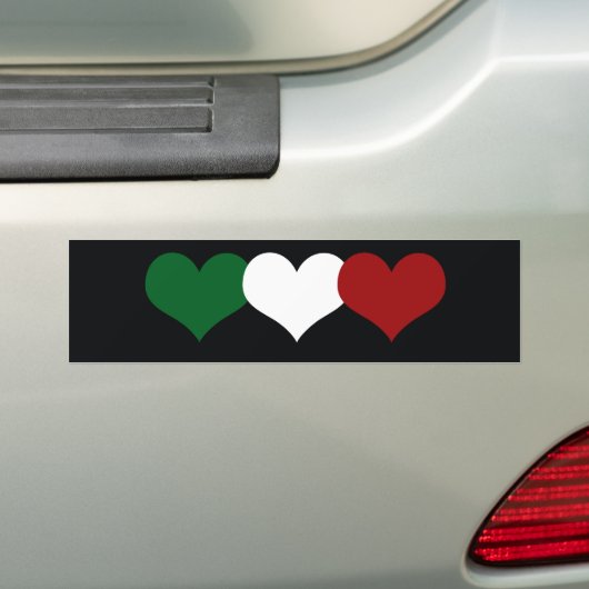 Italië Heart Bumpersticker (Op auto)