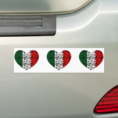 Italië Heart Bumpersticker (Op auto)