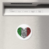 Italië Heart Magneet (Insitu (Vaatwasser))