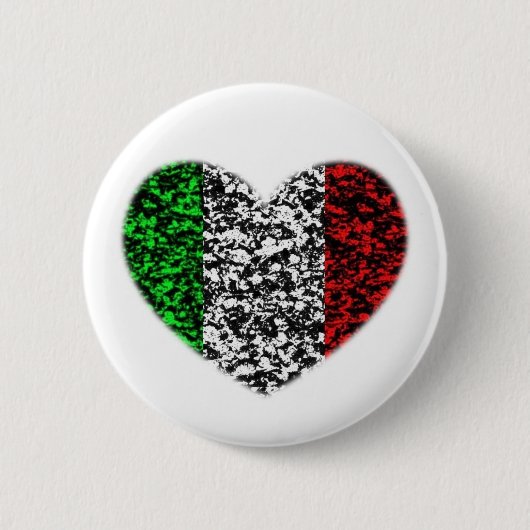 Italië Heart Ronde Button 5,7 Cm (Voorkant)