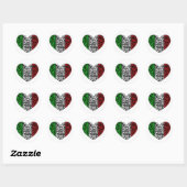 Italië Heart Ronde Sticker (Vel)