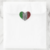 Italië Heart Ronde Sticker (Tas)