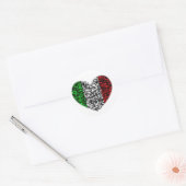 Italië Heart Ronde Sticker (Envelop)