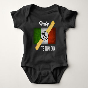 Italië Het is in mijn DNA-anker Italiaanse vlag R Romper