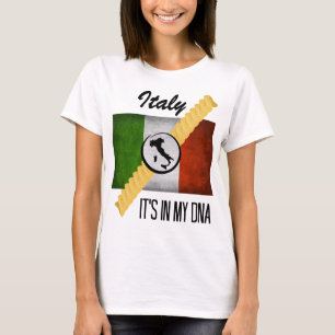 Italië Het is in mijn DNA-anker Italiaanse vlag Ro T-shirt