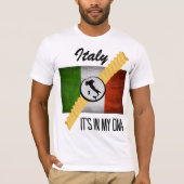 Italië Het is in mijn DNA-anker Italiaanse vlag Ro T-shirt (Voorkant)