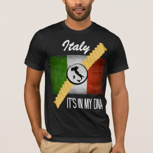 Italië Het is in mijn DNA-anker Italiaanse vlag Ro T-shirt