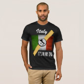 Italië Het is in mijn DNA-anker Italiaanse vlag Ro T-shirt (Voorkant volledig)