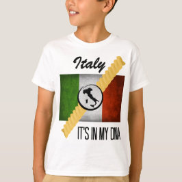 Italië Het is in mijn DNA-anker Italiaanse vlag Ro T-shirt