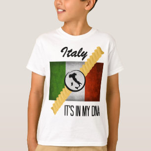 Italië Het is in mijn DNA-anker Italiaanse vlag Ro T-shirt