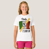 Italië Het is in mijn DNA-anker Italiaanse vlag Ro T-shirt (Voorkant volledig)