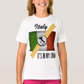 Italië Het is in mijn DNA-anker Italiaanse vlag Ro T-shirt (Voorkant)