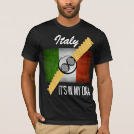 Italië Het is in mijn DNA Molecule Italiaanse vlag T-shirt
