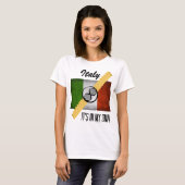Italië Het is in mijn DNA Molecule Italiaanse vlag T-shirt (Voorkant volledig)