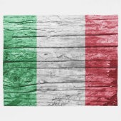Italië houten vlag fleece deken (Voorkant (Horizontaal))