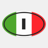 Italië - I - Europees Ovale Sticker (Voorkant)