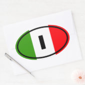 Italië - I - Europees Ovale Sticker (Envelop)