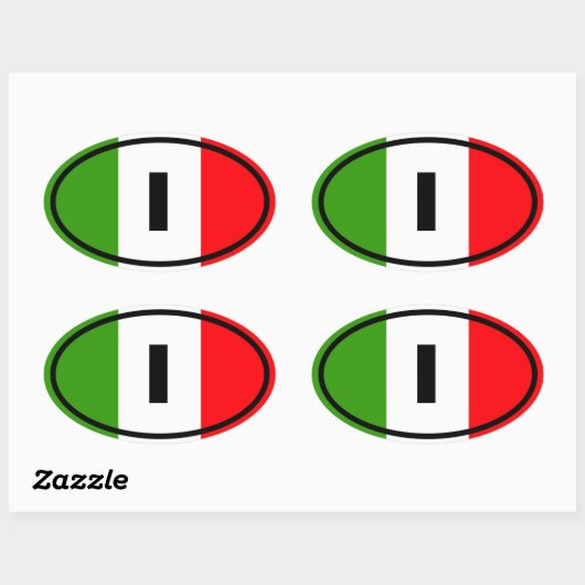 Italië - I - Europees Ovale Sticker (Vel)
