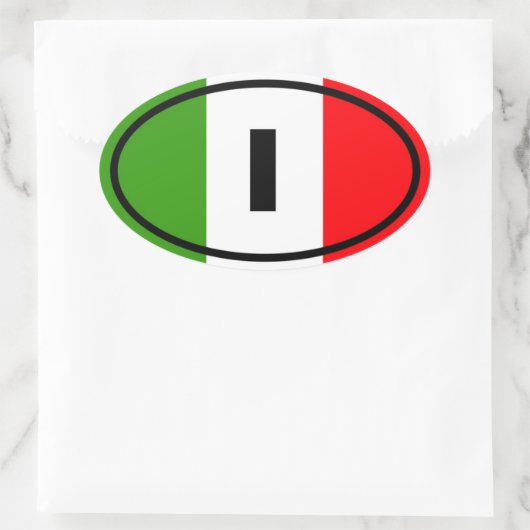 Italië - I - Europees Ovale Sticker (Tas)