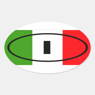 Italië - I - Europees Ovale Sticker