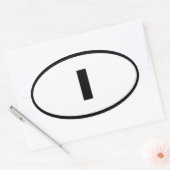 Italië - I - Europees Ovale Sticker (Envelop)