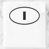 Italië - I - Europees Ovale Sticker (Tas)