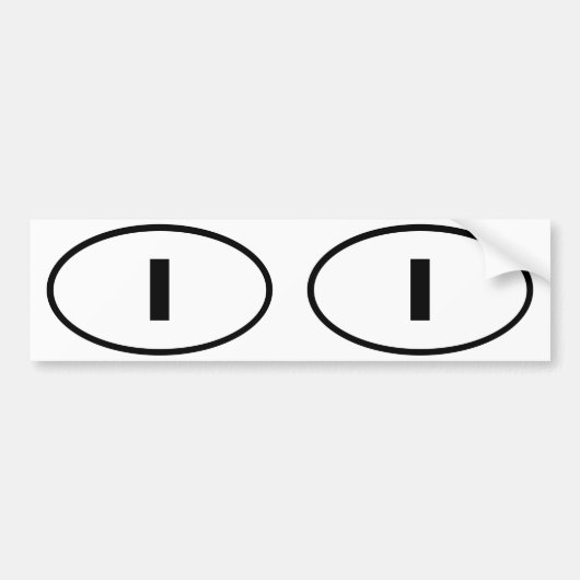 Italië - I - Europese ovaal Bumpersticker (Voorkant)