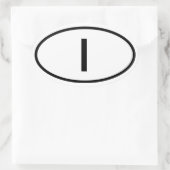 Italië "I" Ovale Sticker (Tas)