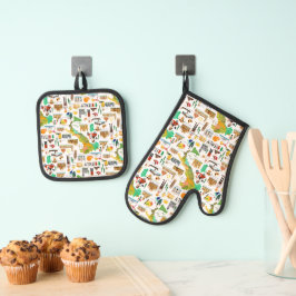 Italië Iconen Design Ovenwant & Pannenlap Set