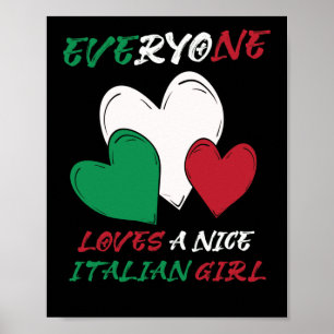 Italië Iedereen houdt van een mooi Italiaans meisj Poster