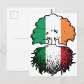 Italië - Ierse vlag - boomkorren Briefkaart (Voorkant / Achterkant)